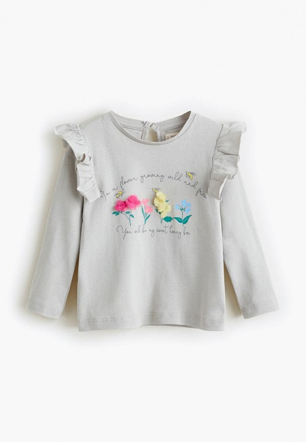 

Лонгслив Mango Kids, - ELENA4, Серый
