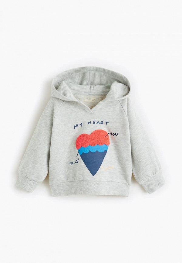 

Худи Mango Kids, - CUORE, Серый