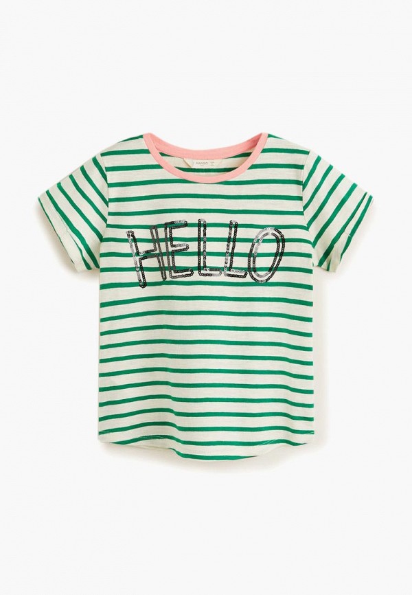 

Футболка Mango Kids, - HELLO4, Белый
