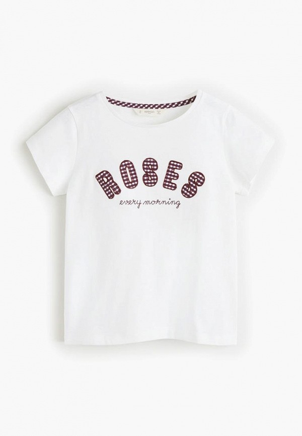

Футболка Mango Kids, - ROSES, Белый