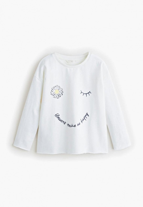 

Лонгслив Mango Kids, - MARGA, Белый
