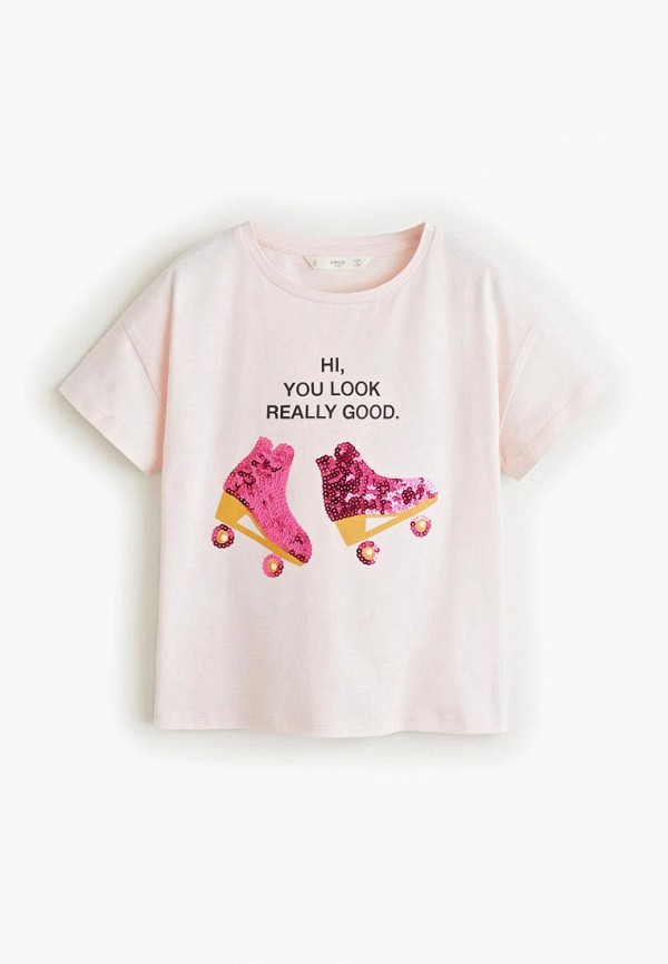 

Футболка Mango Kids, - PATIN, Розовый