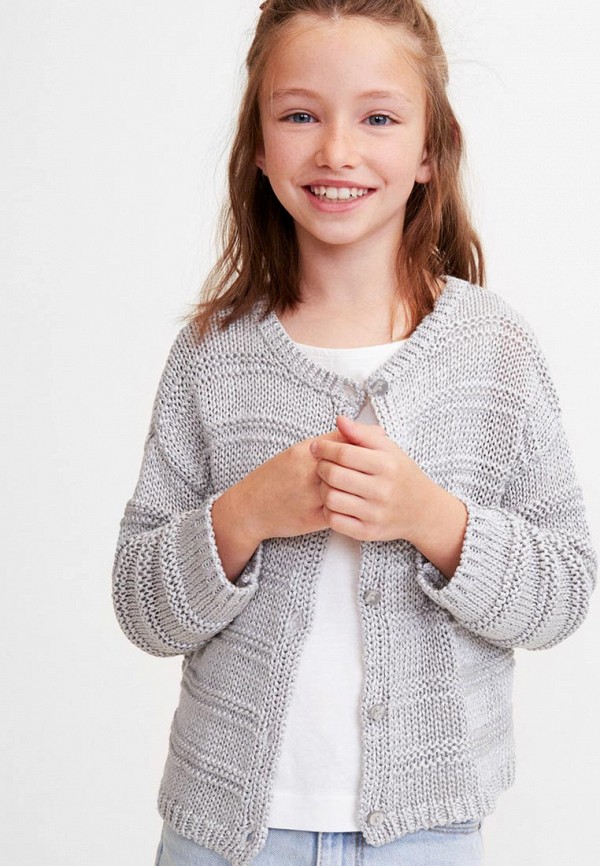 

Кардиган Mango Kids, Mango Kids MA018EGFCNP3, Серый
