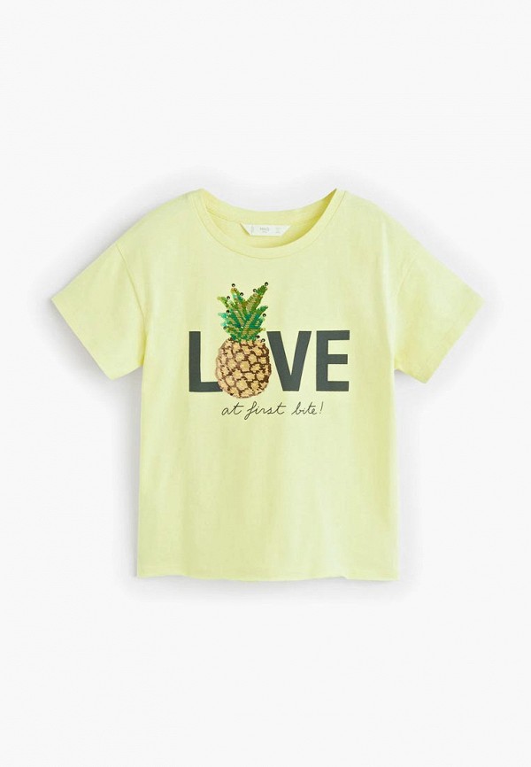 

Футболка Mango Kids, - BITE, Желтый
