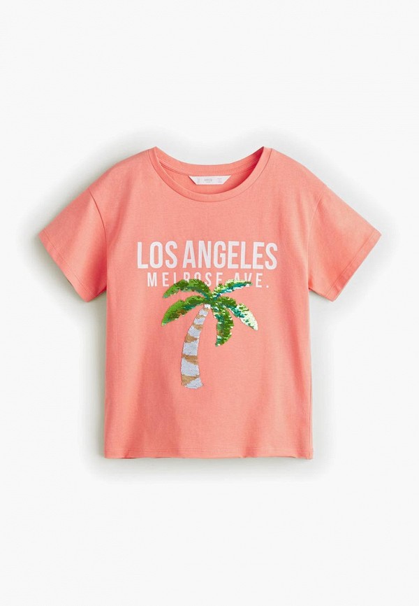 

Футболка Mango Kids, - BITE, Коралловый