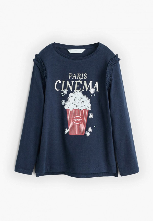 

Лонгслив Mango Kids, Синий, - CINEMA