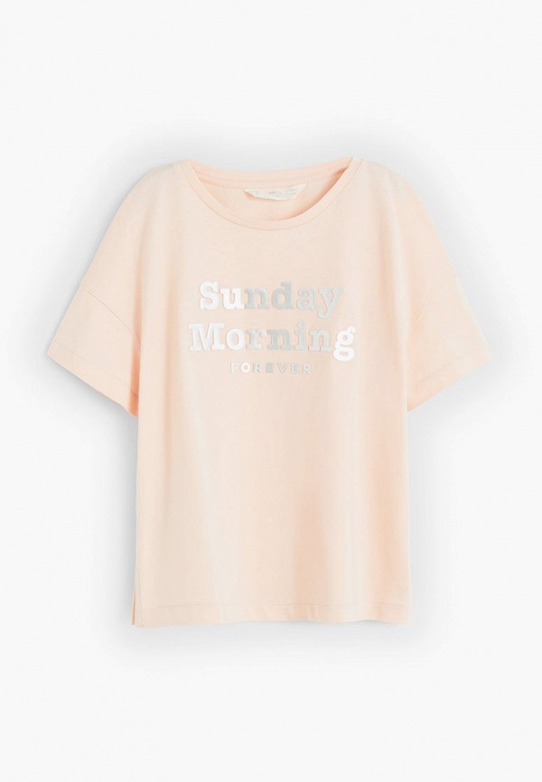 

Футболка Mango Kids, Розовый, - MORNING