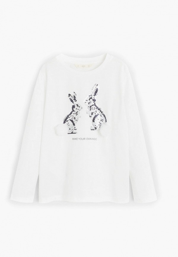 

Лонгслив Mango Kids, Белый, - RABBIT