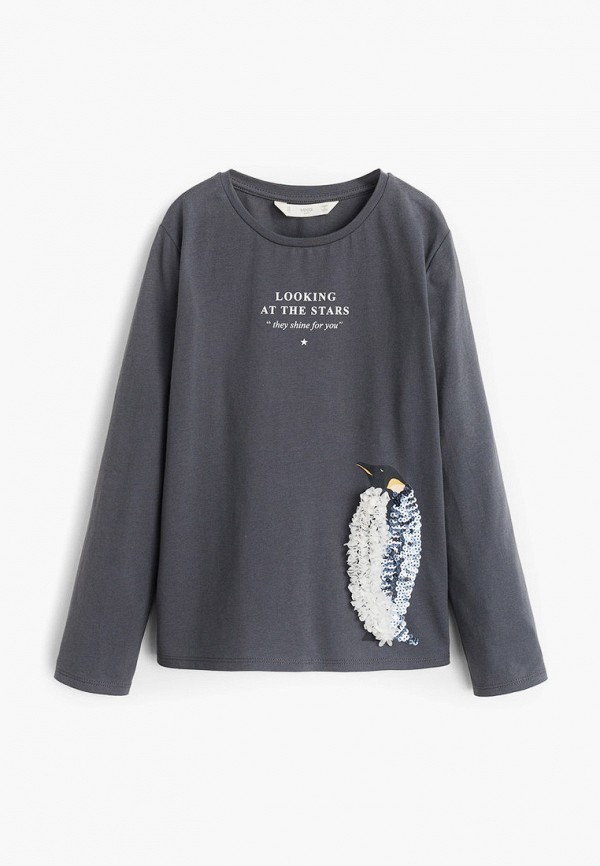 

Лонгслив Mango Kids, Серый, - PINGU