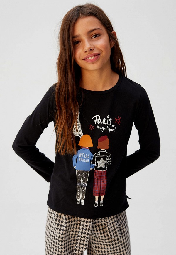 

Лонгслив Mango Kids, Черный, Mango Kids MA018EGHAGV1