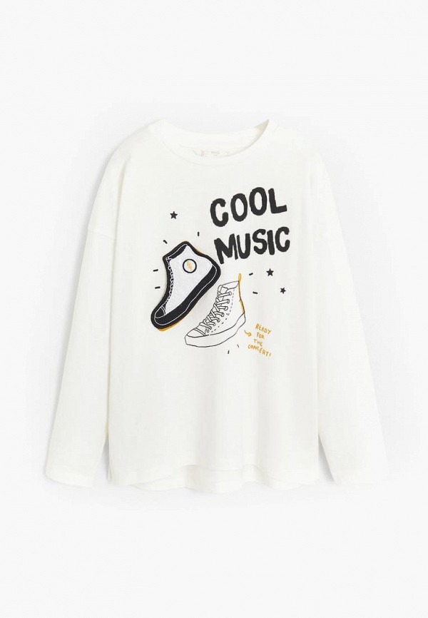 

Лонгслив Mango Kids, Белый, - BIMBA