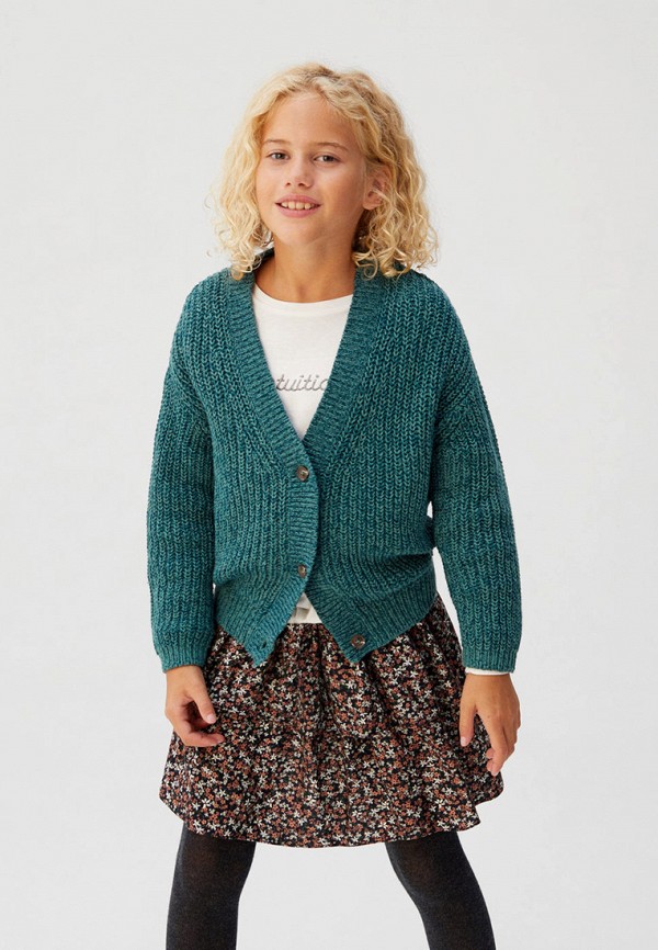 

Кардиган Mango Kids, Бирюзовый, Mango Kids MA018EGHHNU9
