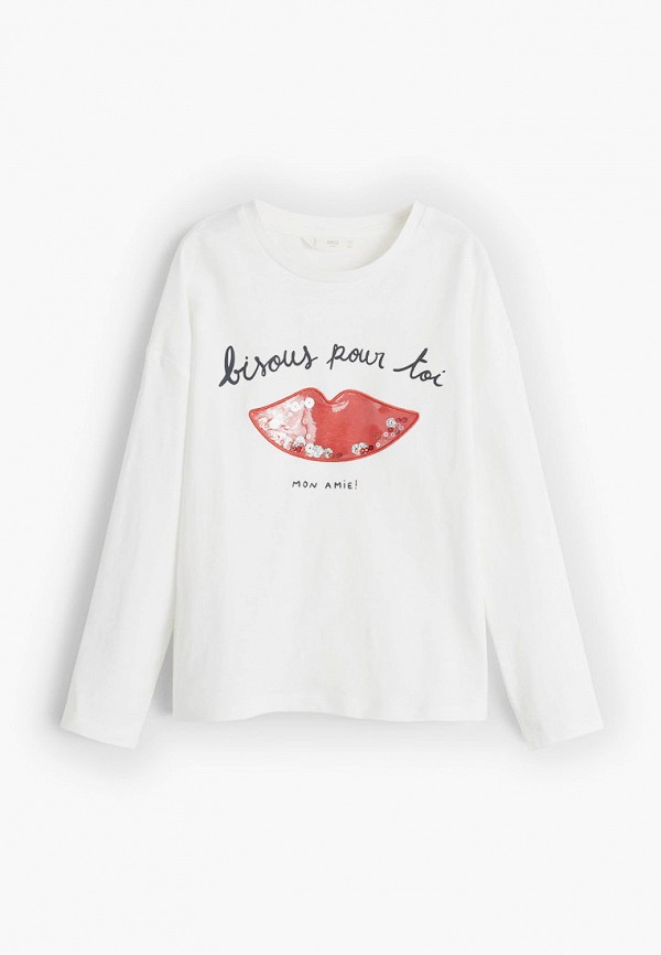 

Лонгслив Mango Kids, Белый, - BISOUS
