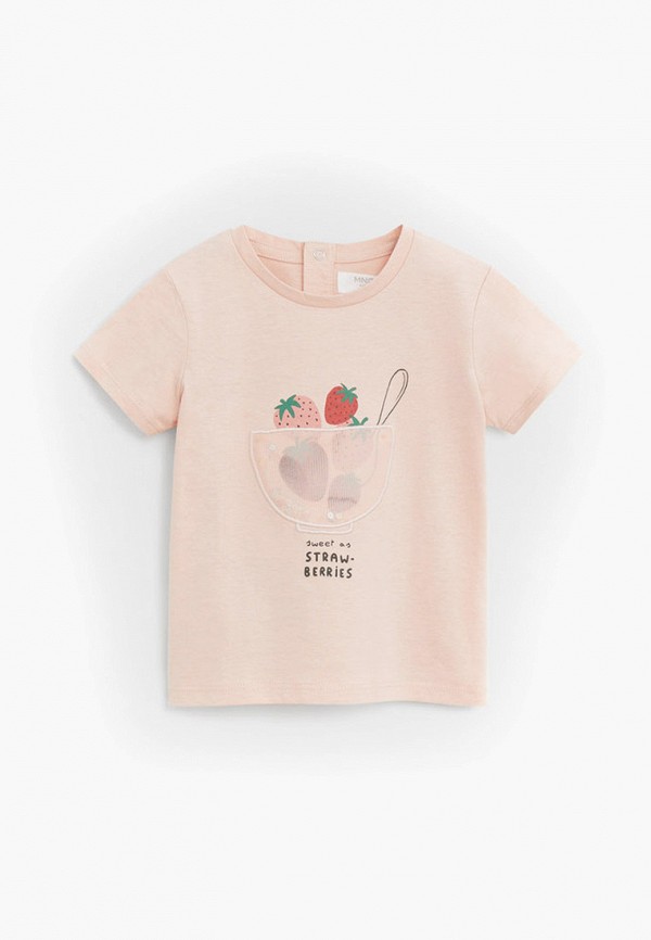 

Футболка Mango Kids, Розовый, - BOWL