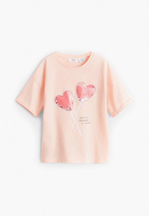 

Футболка Mango Kids, Розовый, - PIRU