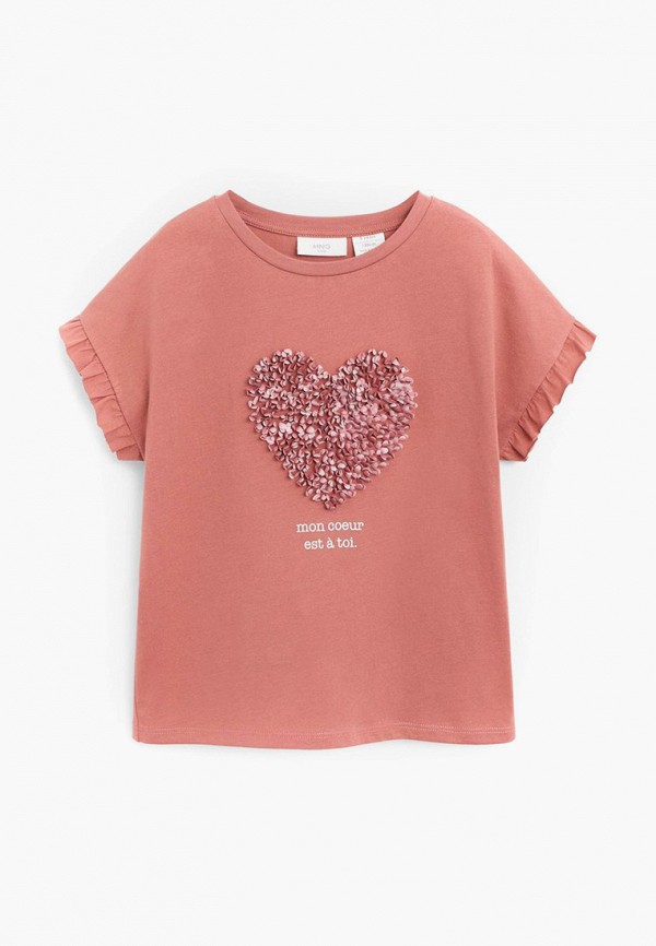 

Футболка Mango Kids, Розовый, Mango Kids MA018EGIWVC0