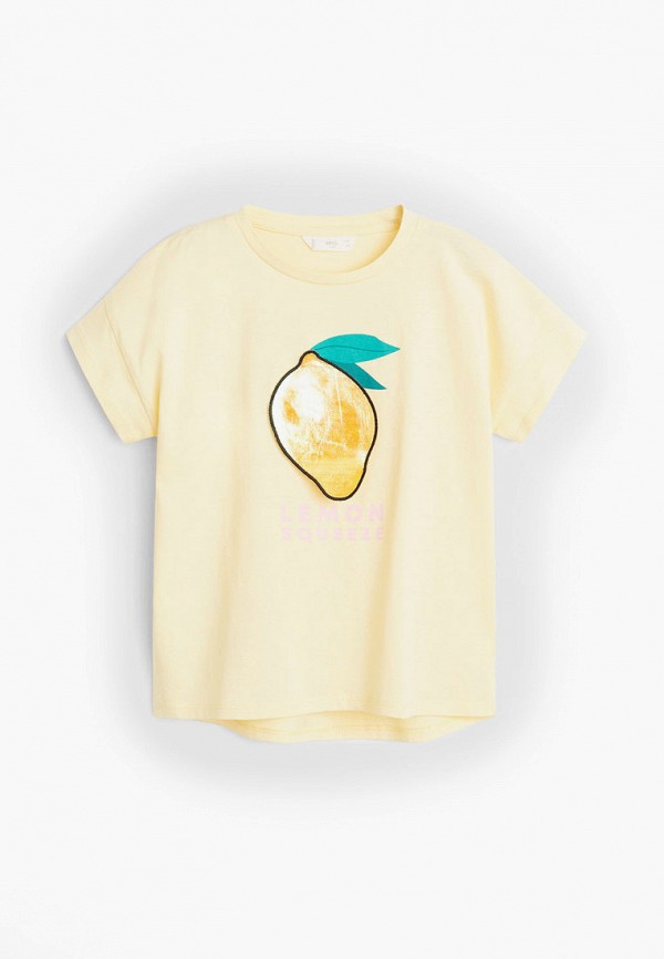 

Футболка Mango Kids, Желтый, - WINDOW-H