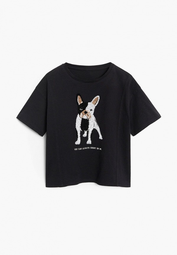 

Футболка Mango Kids, Черный, - BULL