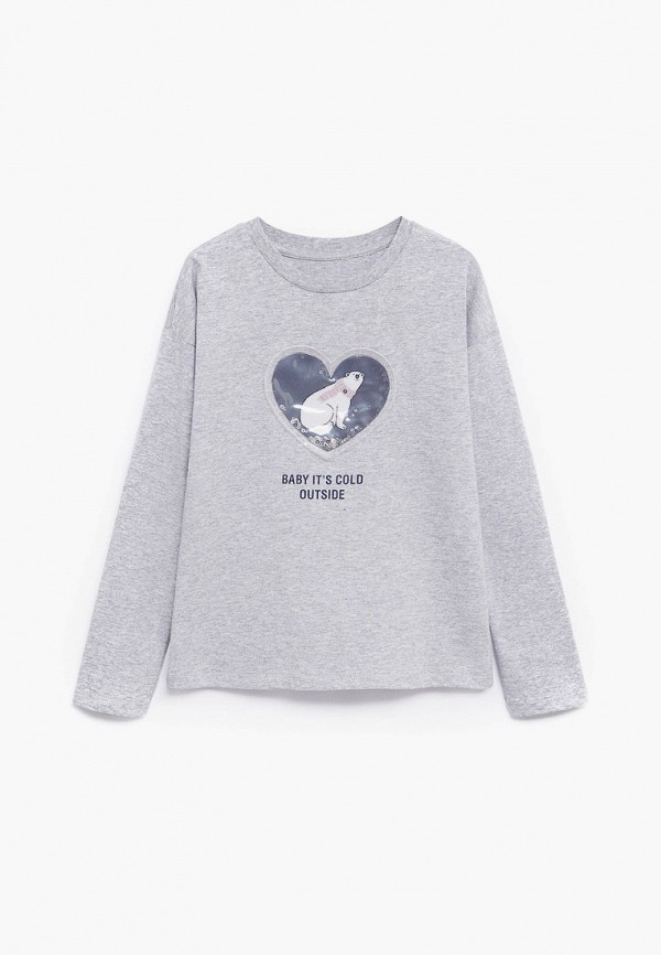 

Лонгслив Mango Kids, Серый, - ZOO