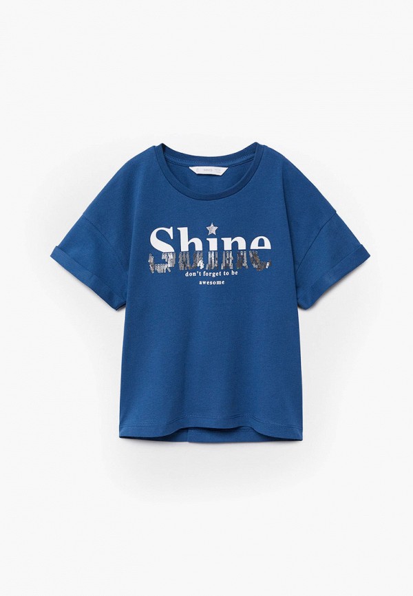 

Футболка Mango Kids, Синий, - SHINES