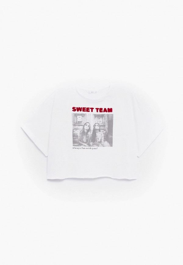 

Футболка Mango Kids, Белый, - TEAM