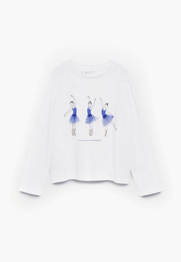 

Лонгслив Mango Kids, Белый, - BAILE