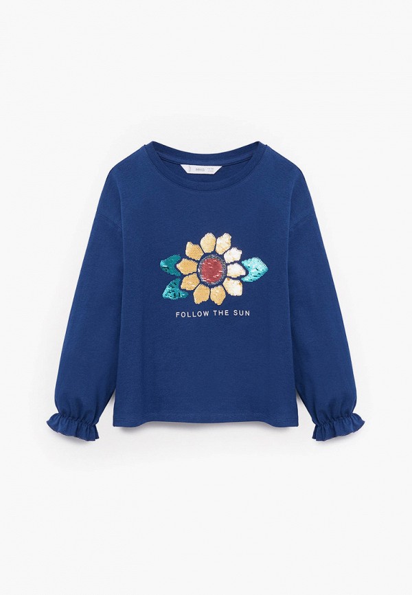 

Лонгслив Mango Kids, Синий, - GIRASOL