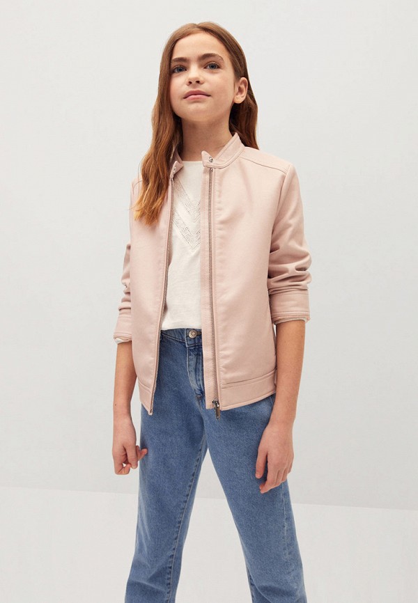 

Куртка кожаная Mango Kids, Розовый, - MAO