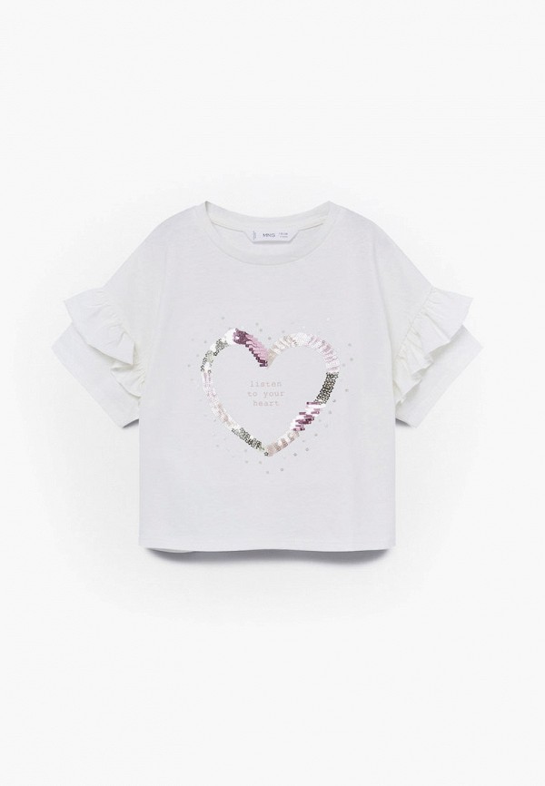 

Футболка Mango Kids, Белый, - HEART-A