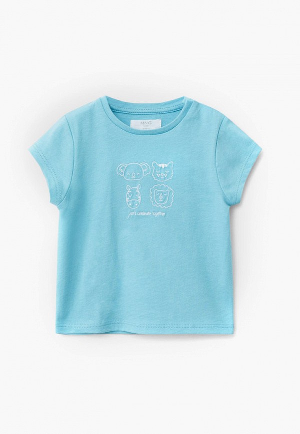 

Футболка Mango Kids, Голубой, - ANI