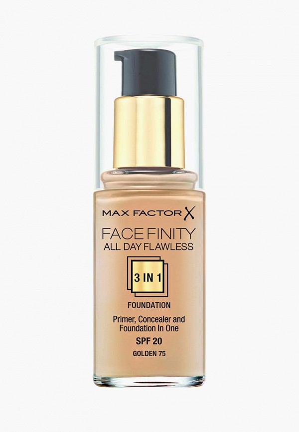 

Тональное средство Max Factor, Прозрачный, Facefinity All Day Flawless 3-in-1 75 тон golden