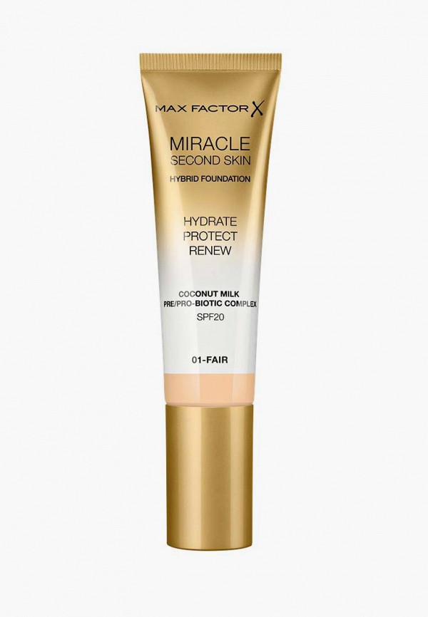 

Тональное средство Max Factor, Бежевый, Miracle Touch Second Skin, тон 01 fair, 30 мл