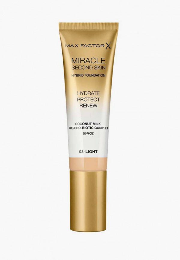 

Тональное средство Max Factor, Бежевый, Miracle Touch Second Skin, тон 03 light, 30 мл