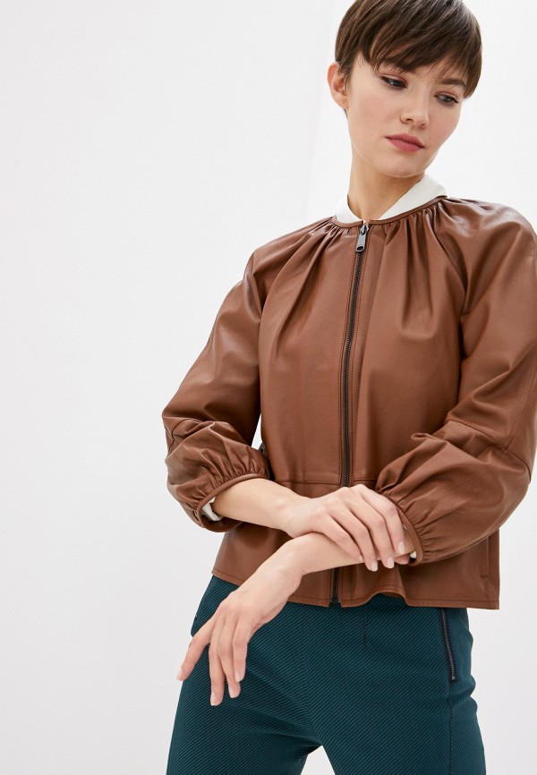 

Куртка кожаная Max&Co, Коричневый