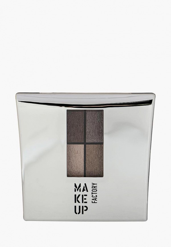 

Тени для век Make Up Factory, Разноцветный, 4-х цветные Eye Colors тон 07 античная латунь, платина, серебро, бледное золото