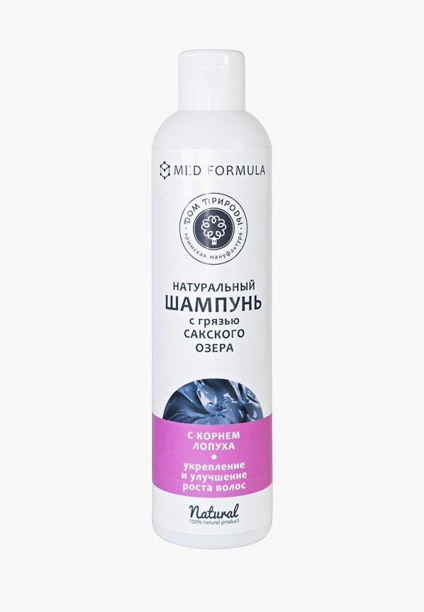 

Шампунь Мануфактура Дом Природы, Натуральный с грязью Сакского озера с корнем лопуха укрепление и улучшение роста волос 250 гр, Прозрачный