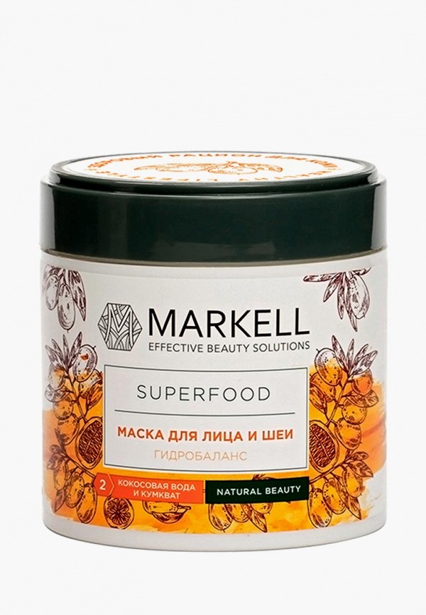 

Маска для лица Markell, Белый, ГИДРОБАЛАНС (КОКОСОВАЯ ВОДА И КУМКВАТ) 100 мл