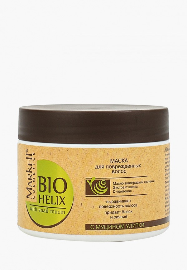 

Маска для волос Markell, "BIO-HELIX" ДЛЯ ПОВРЕЖДЕННЫХ ВОЛОС, 290 Г, Белый