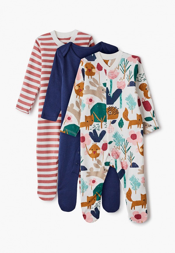 

Комбинезоны 3 шт. Marks & Spencer, Белый;розовый;синий, Marks & Spencer MA178EGLMKU4