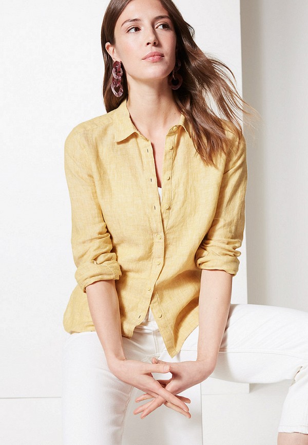 

Рубашка Marks & Spencer, Marks & Spencer MA178EWFJJD0, Желтый