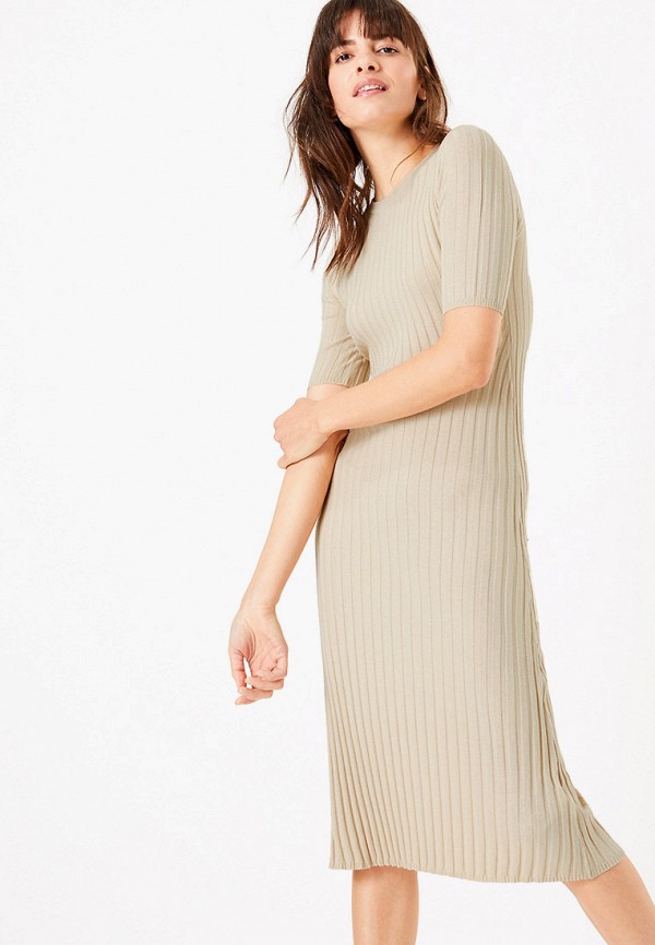 

Платье Marks & Spencer, Бежевый, Marks & Spencer MA178EWIZGJ3