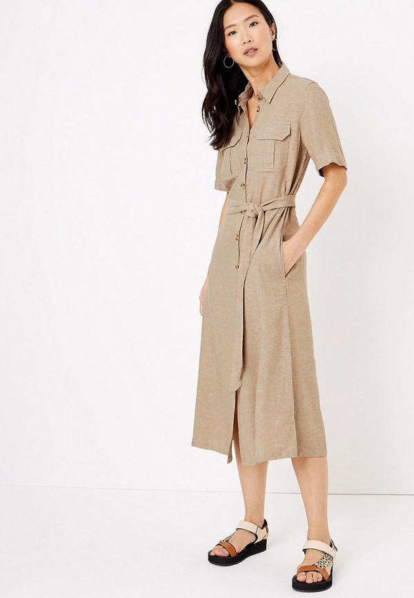 

Платье Marks & Spencer, Бежевый, Marks & Spencer MA178EWIZGP0