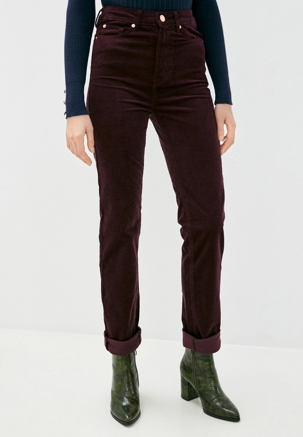 

Брюки Marks & Spencer, Бордовый, STRAIGHT