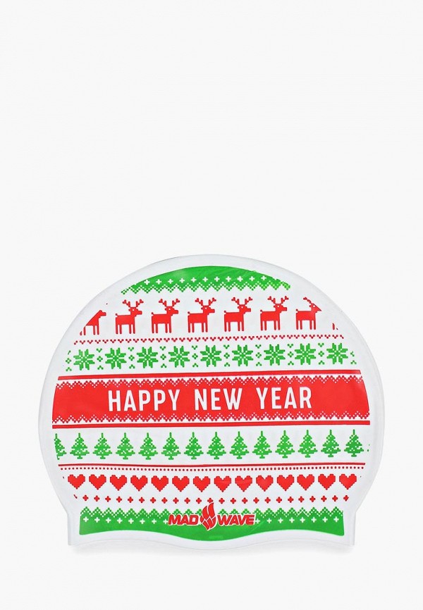 

Шапочка для плавания MadWave, Разноцветный, HAPPY NEW YEAR