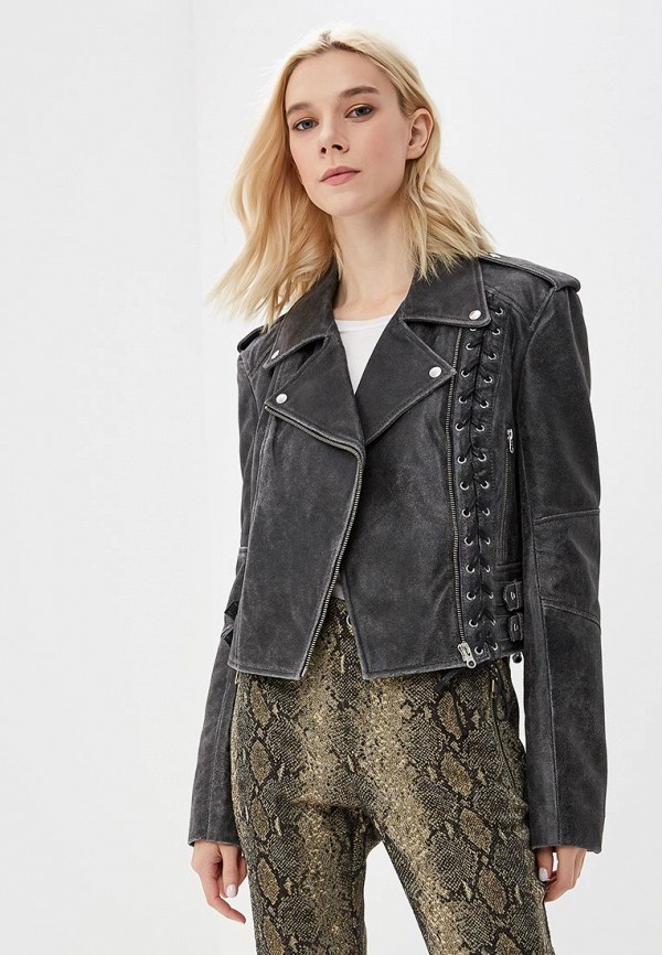 

Куртка кожаная McQ Alexander McQueen, Серый