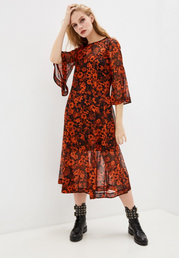 

Платье McQ Alexander McQueen, Оранжевый, McQ Alexander McQueen MC010EWGPYK4