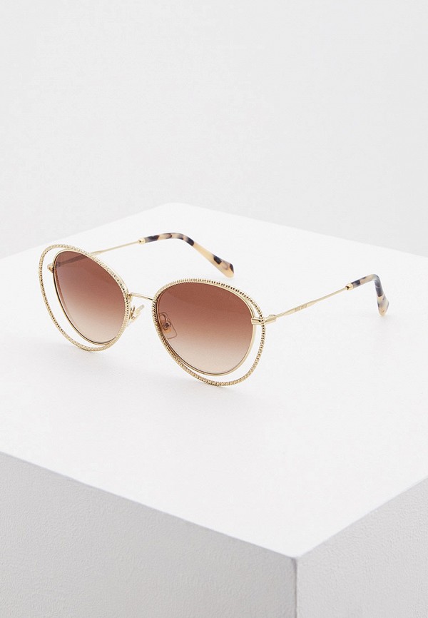 

Очки солнцезащитные Miu Miu, Золотой, MU 59VS ZVN6S1