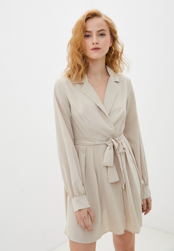 

Платье Missguided, Бежевый, Missguided MI033EWLGYO4