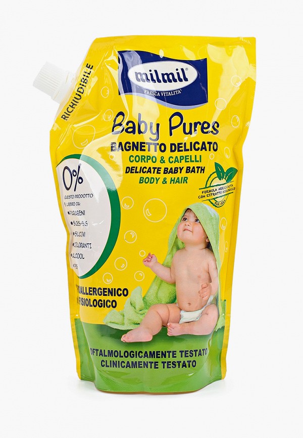 

Шампунь MilMil, Прозрачный, деликатный Baby Pures, экопак, 500 мл