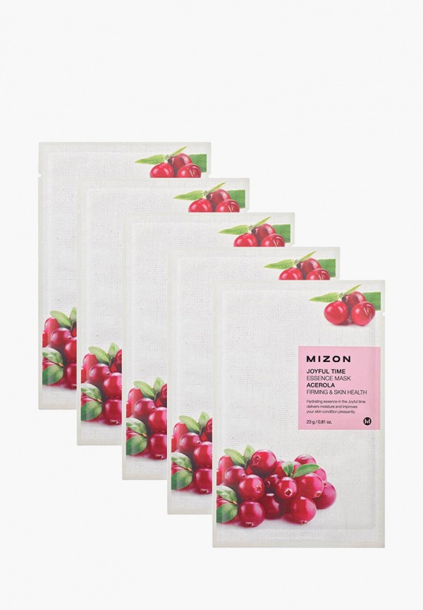 

Набор масок для лица Mizon, Прозрачный, JOYFUL TIME ACEROLA с экстрактом барбадосской вишни, 5*23мл